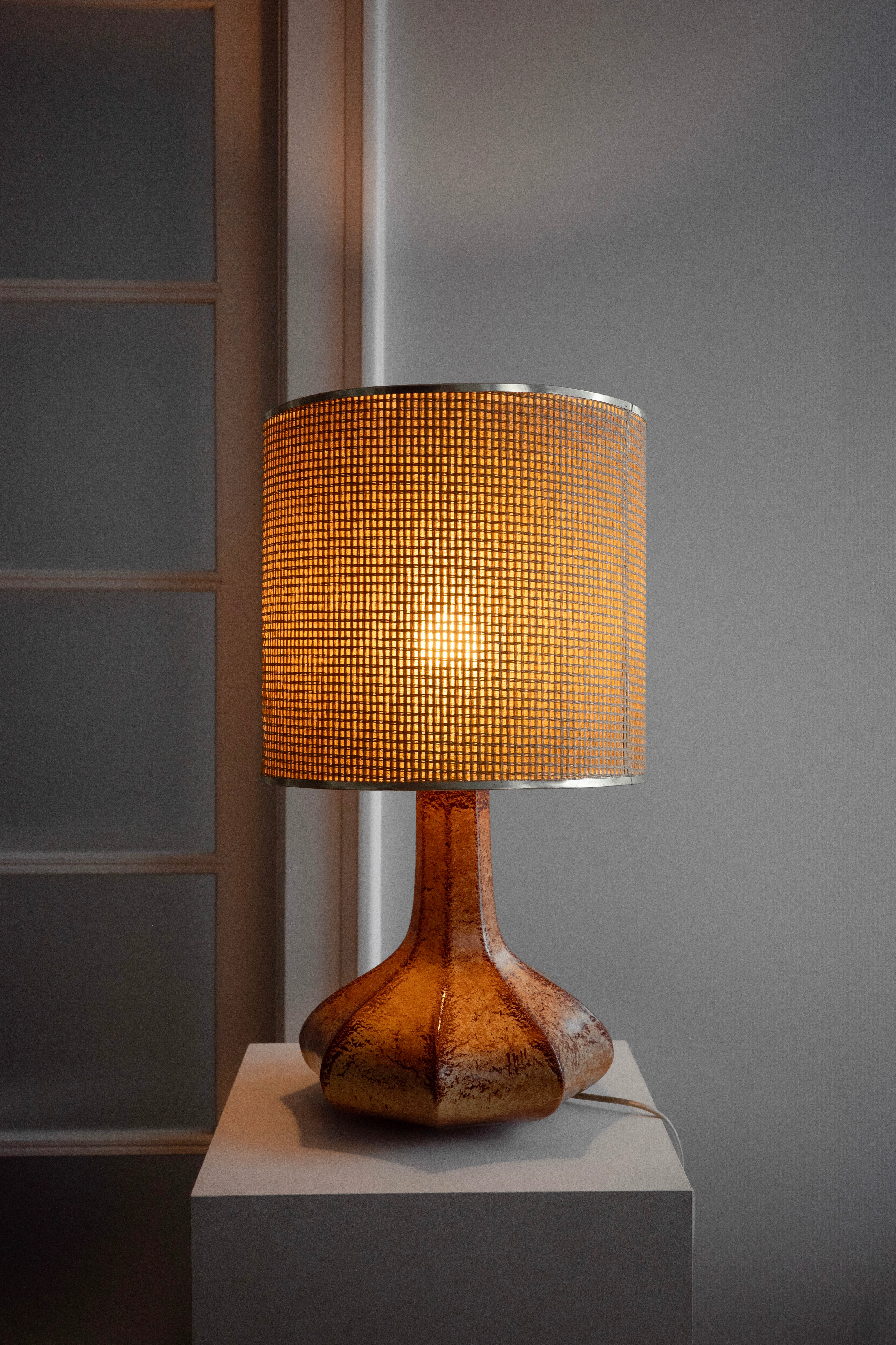 Mid-century keramická stolová lampa Bertoncello, Roberto Rigon