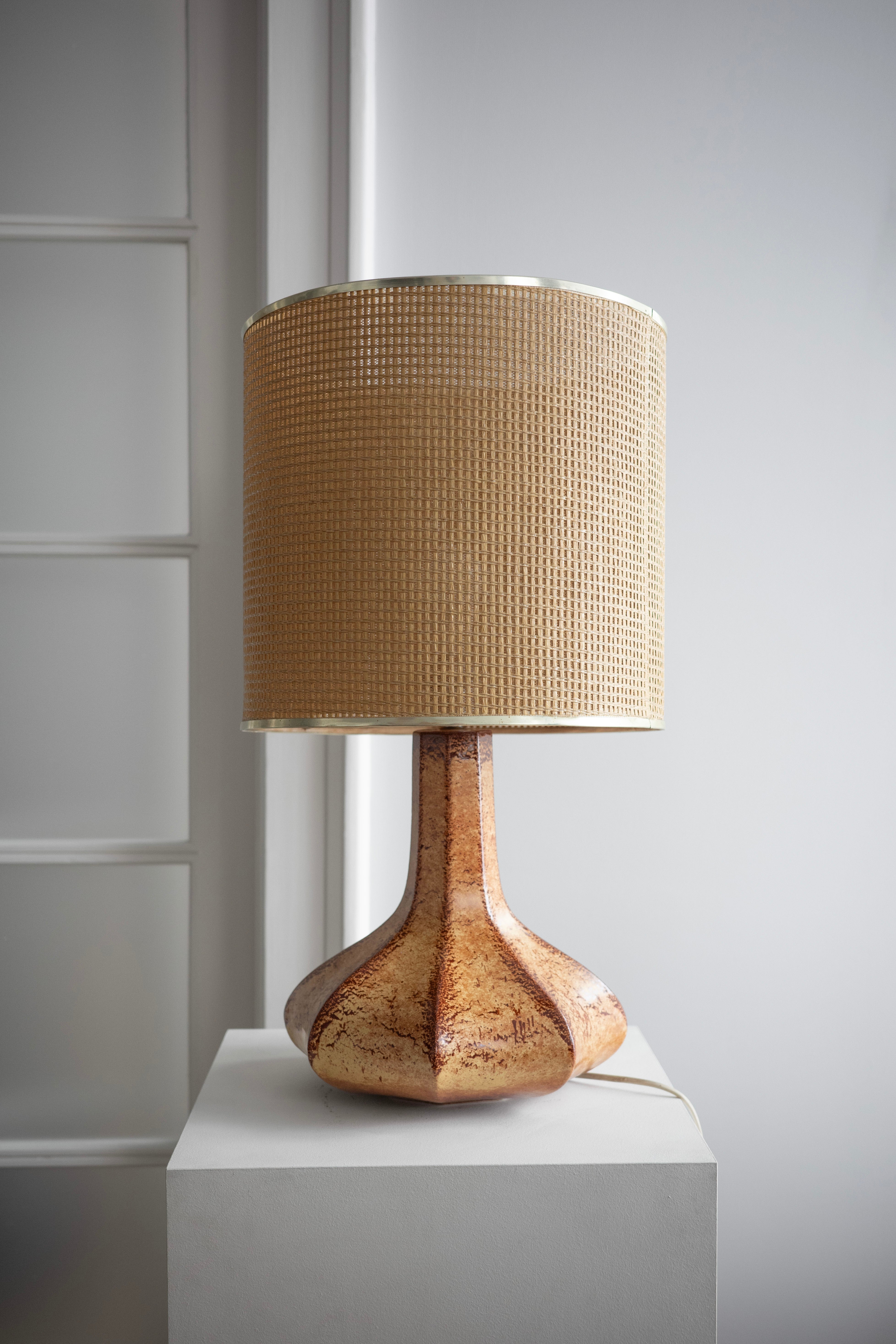 Mid-century keramická stolová lampa Bertoncello, Roberto Rigon