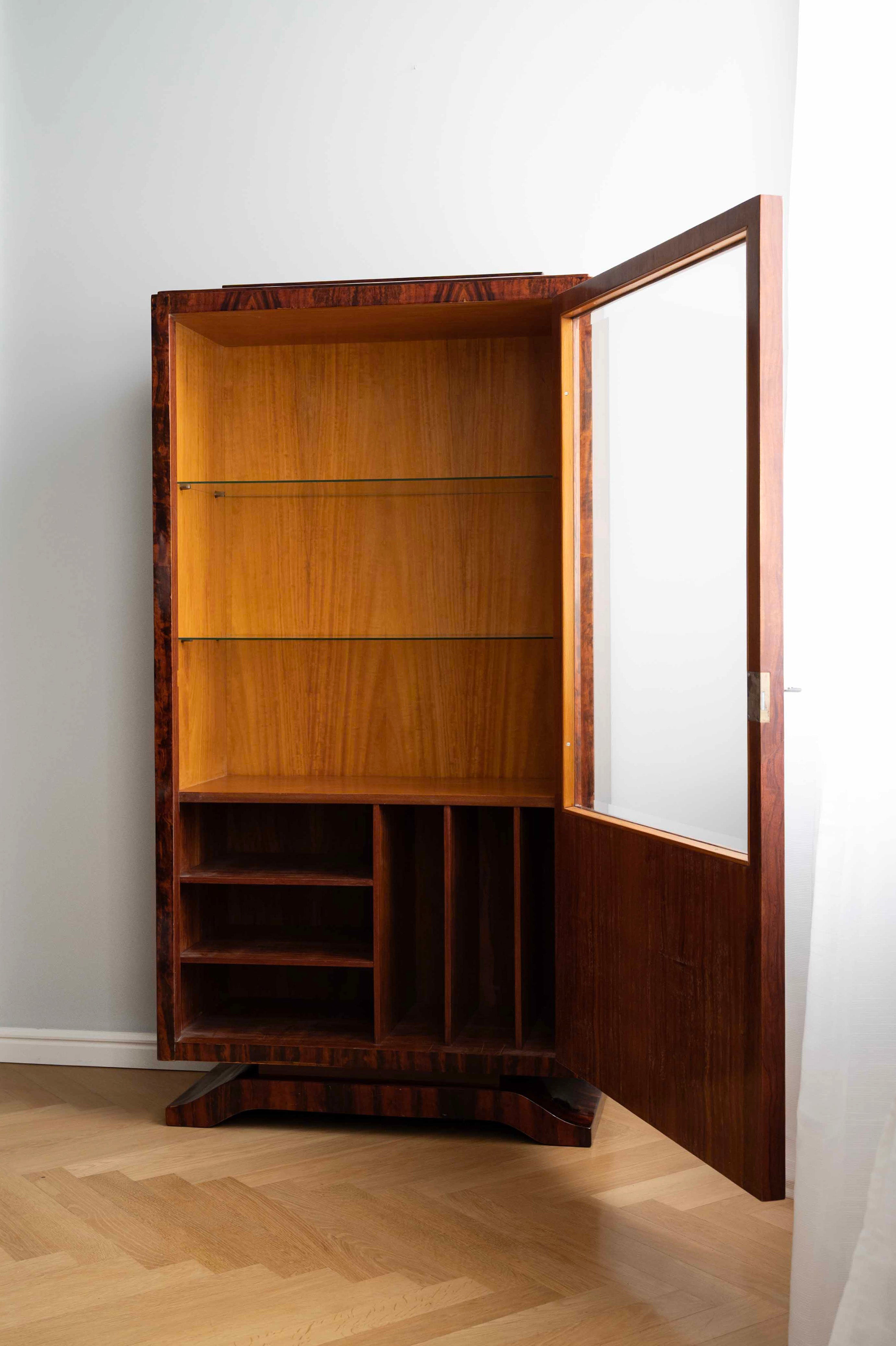Francúzska Art Deco vitrína, 1930s