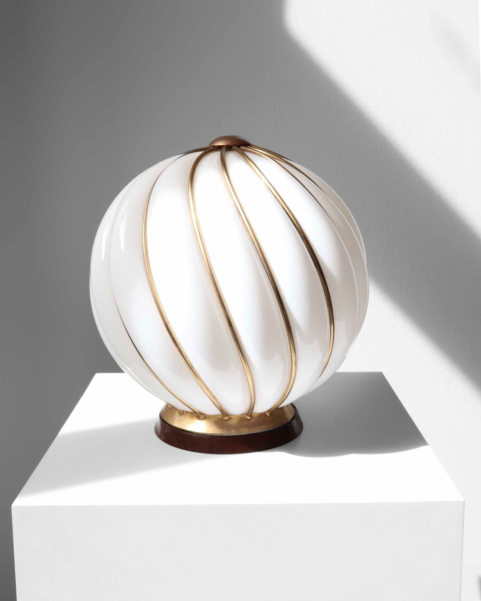 Špirálová Murano stolová lampa / VeArt a Adolf Loos, 1970s