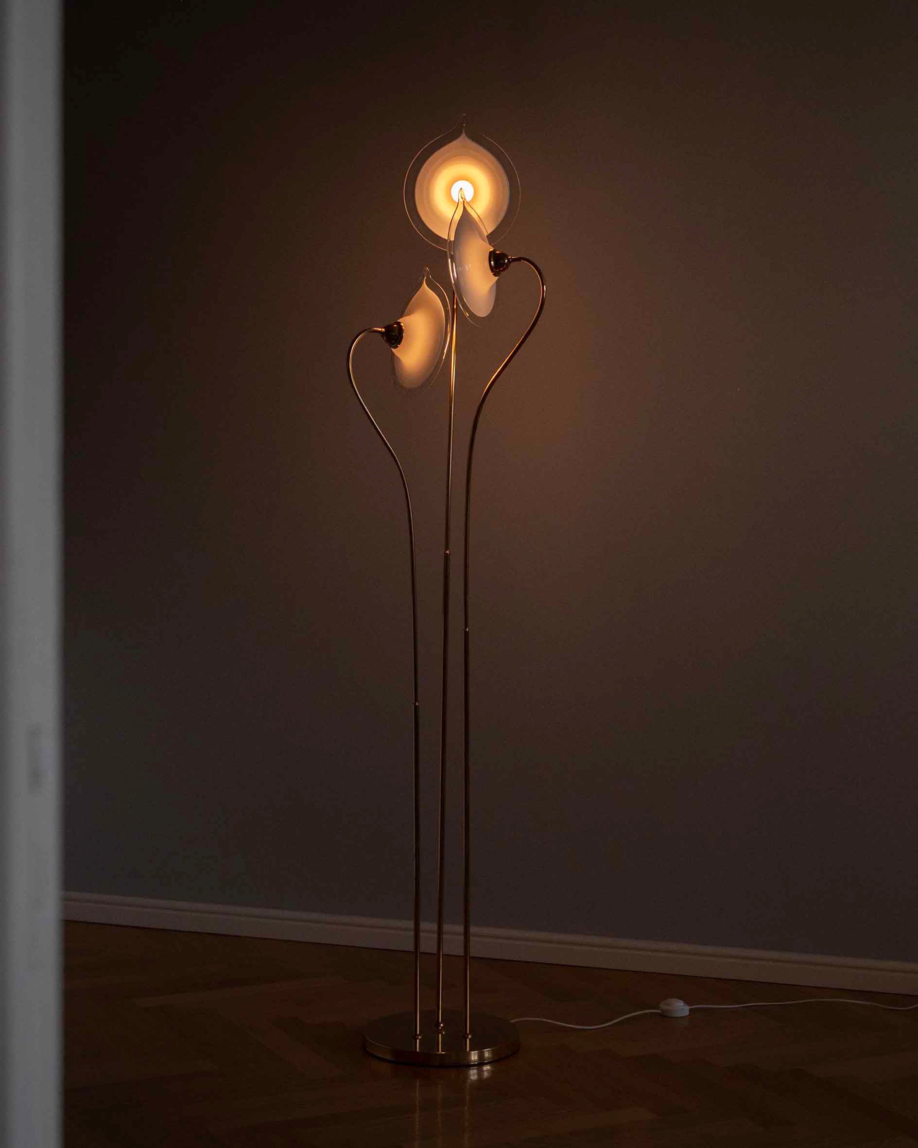Stojaca lampa Murano v tvare kvetov, 1970s