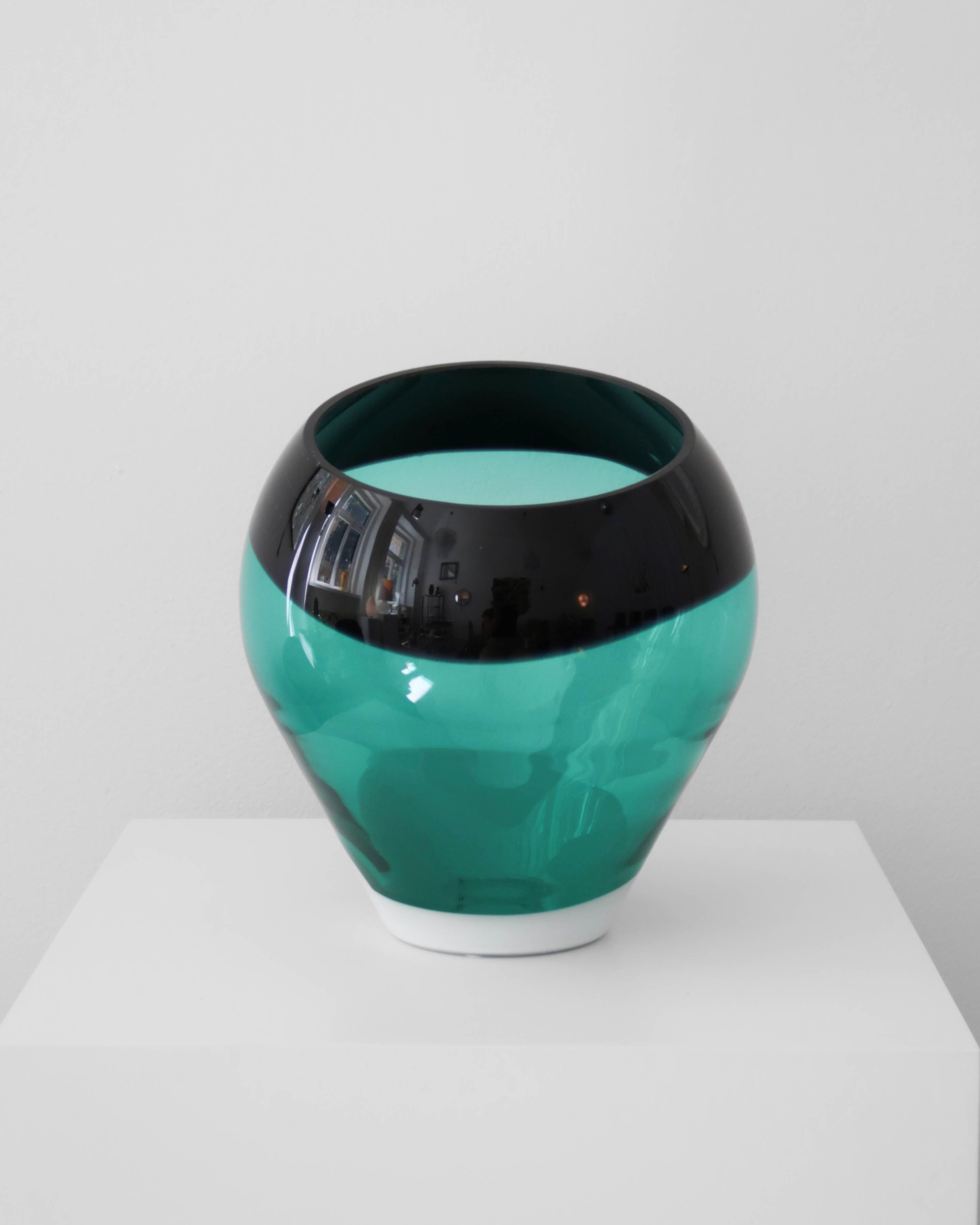 Trojfarebná váza Murano, 1980s