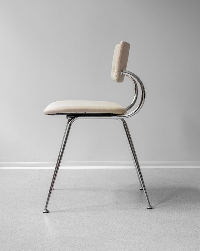 Set 4 jedálenských stoličiek z chrómu, 1970s