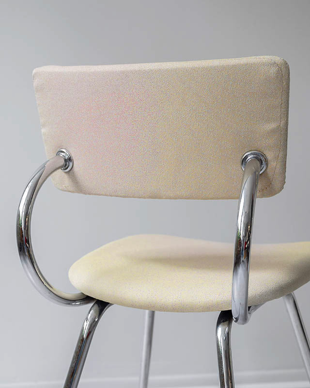 Set 4 jedálenských stoličiek z chrómu, 1970s