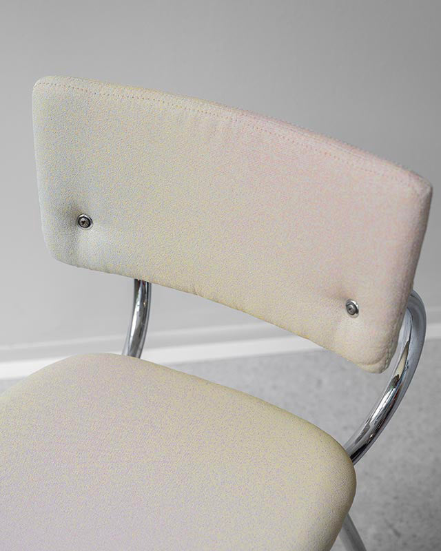 Set 4 jedálenských stoličiek z chrómu, 1970s