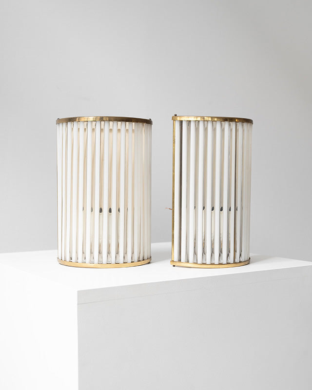 Muránske nástenné lampy v Art Deco štýle, 1940s