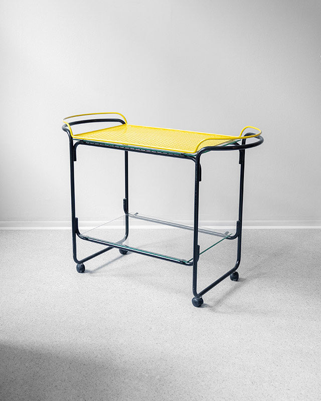 Vintage barový vozík na kolieskach - Taliansko, 1980s