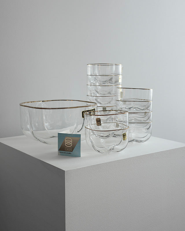 Crystal set Cristalleria Europa 13 pcs, Italy, 1970s