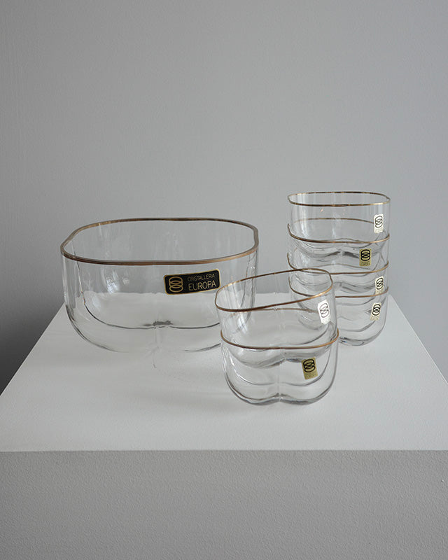 Crystal set Cristalleria Europa 13 pcs, Italy, 1970s