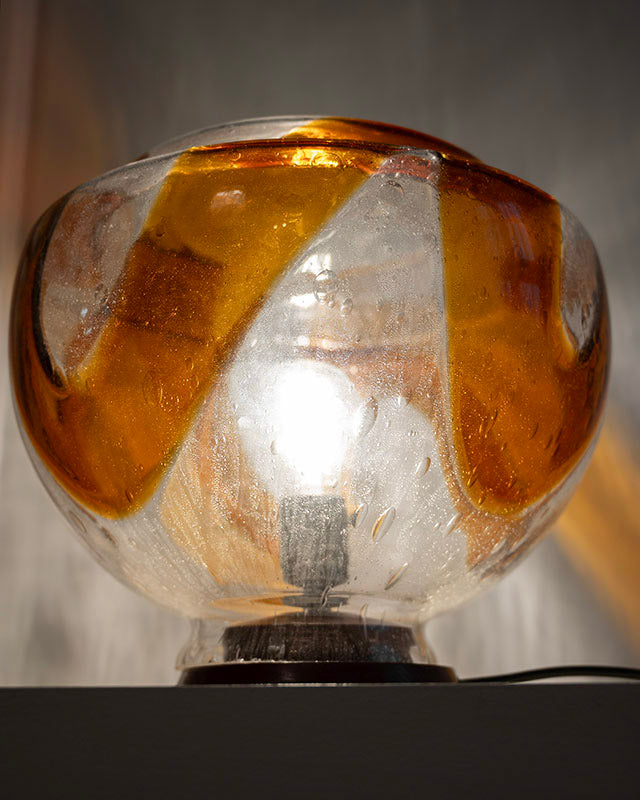 Sklenená lampa Murano - ručne fúkaná, 1970s