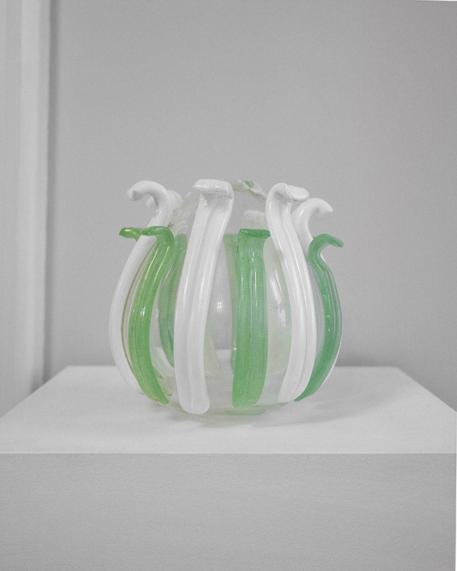 Hand-blown Murano tulip-shaped vase, 1970s