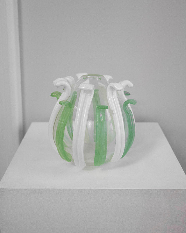 Hand-blown Murano tulip-shaped vase, 1970s