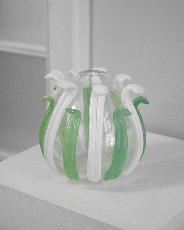 Hand-blown Murano tulip-shaped vase, 1970s