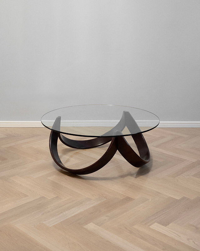 Taliansky Mid-Century konferenčný stolík z ohýbaného dreva, 1970s