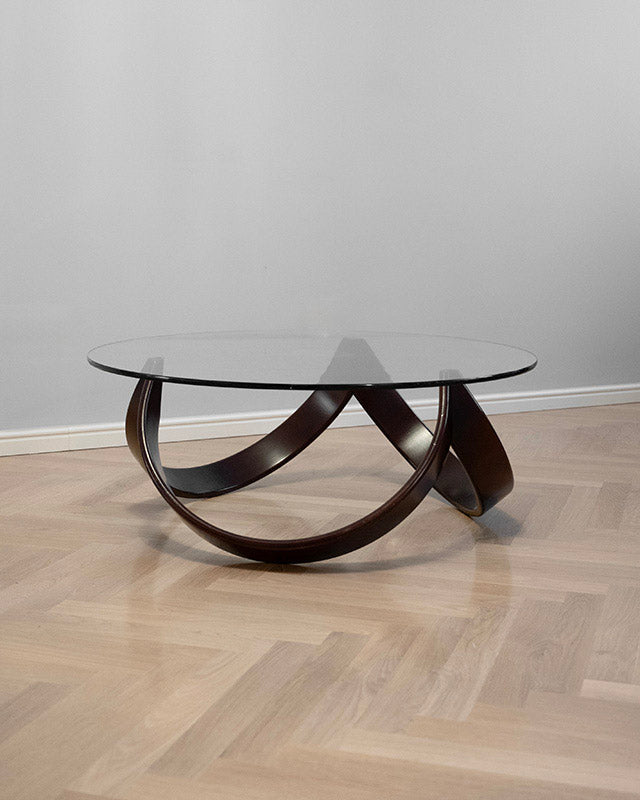 Taliansky Mid-Century konferenčný stolík z ohýbaného dreva, 1970s