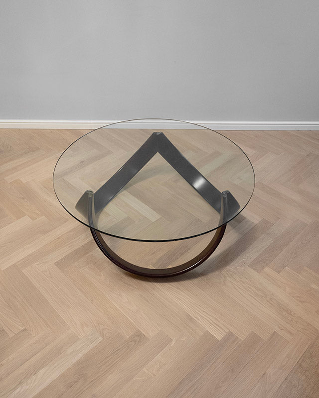 Taliansky Mid-Century konferenčný stolík z ohýbaného dreva, 1970s