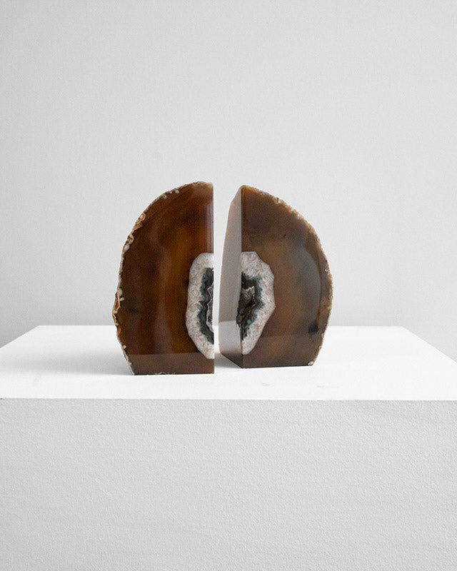 Vintage achátové zarážky na knihy, 1970s