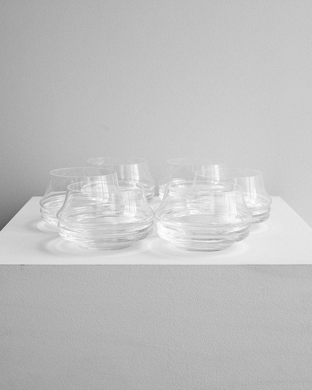 Set nízkych pohárov zn. Moser, Bruno Morbelli, 1970s