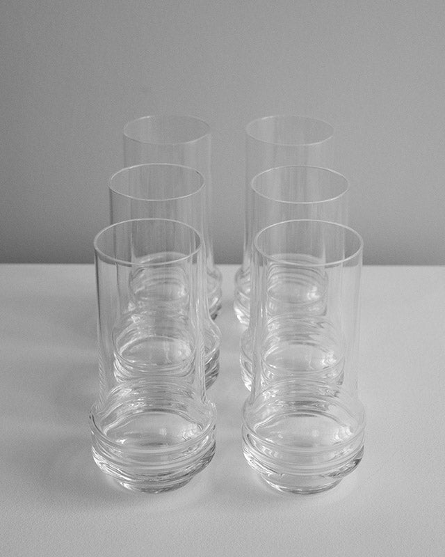 Set vysokých pohárov zn. Moser, Bruno Morbelli, 1970s