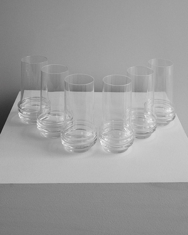 Set vysokých pohárov zn. Moser, Bruno Morbelli, 1970s