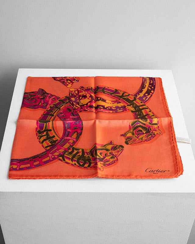 Vintage hodvábna šatka Cartier Panthére