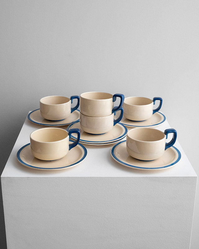 Vintage mid-century keramický kávový a čajový servis, Ginori, Itálie, 1960s