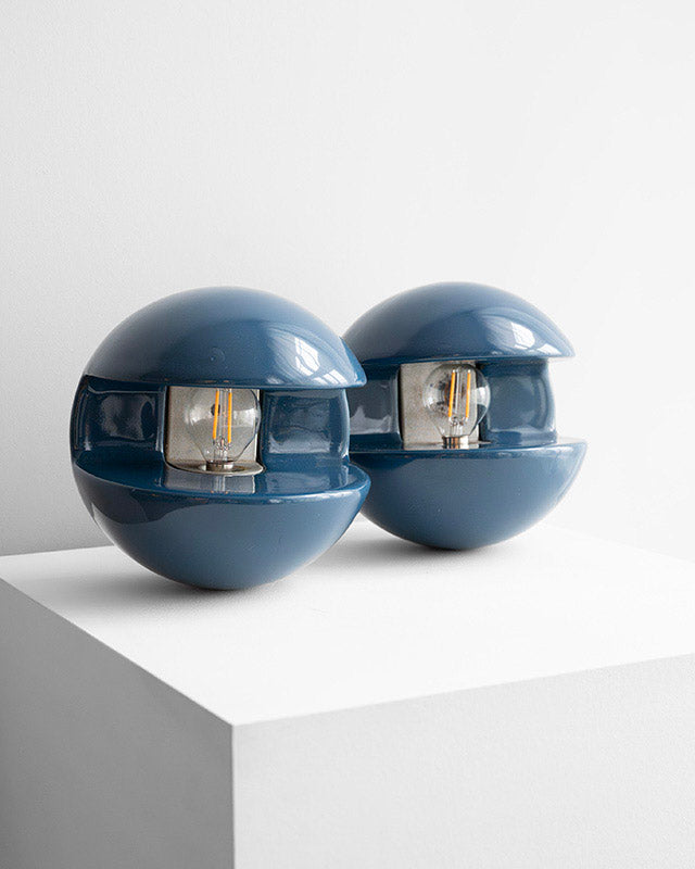 Keramické nástenné space age lampy, Taliansko, 1970s