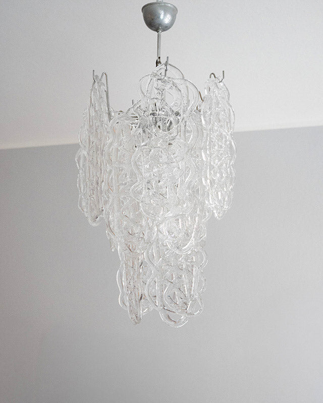 Murano luster „Ragnatela“, autor Gino Vistosi, Mazzega, 1970s