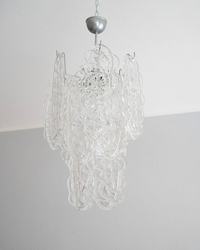Murano luster „Ragnatela“, autor Gino Vistosi, Mazzega, 1970s