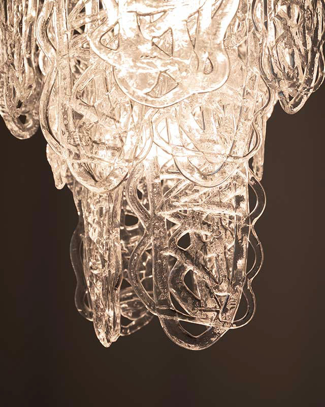 Murano luster „Ragnatela“, autor Gino Vistosi, Mazzega, 1970s