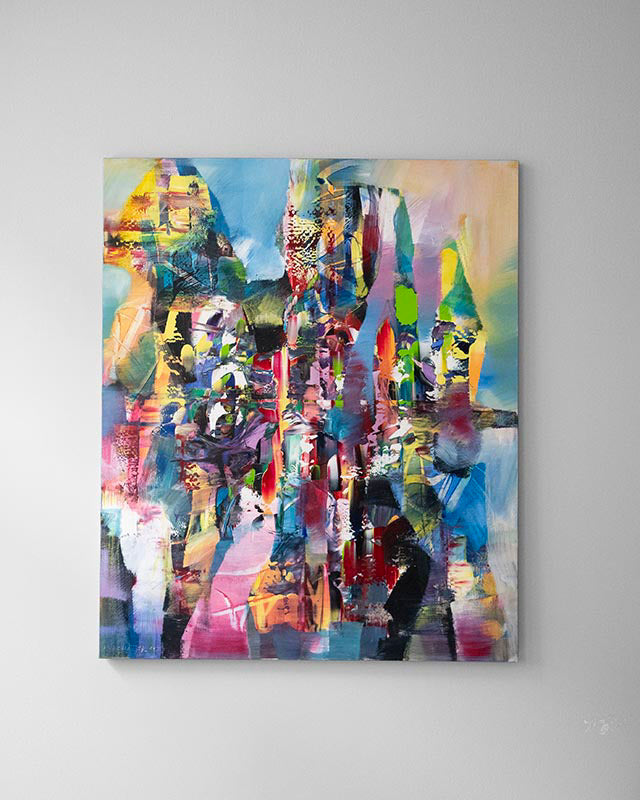 Obraz „Bozk Goríl“, Marián Komáček, olej na plátne, 2017 (2)