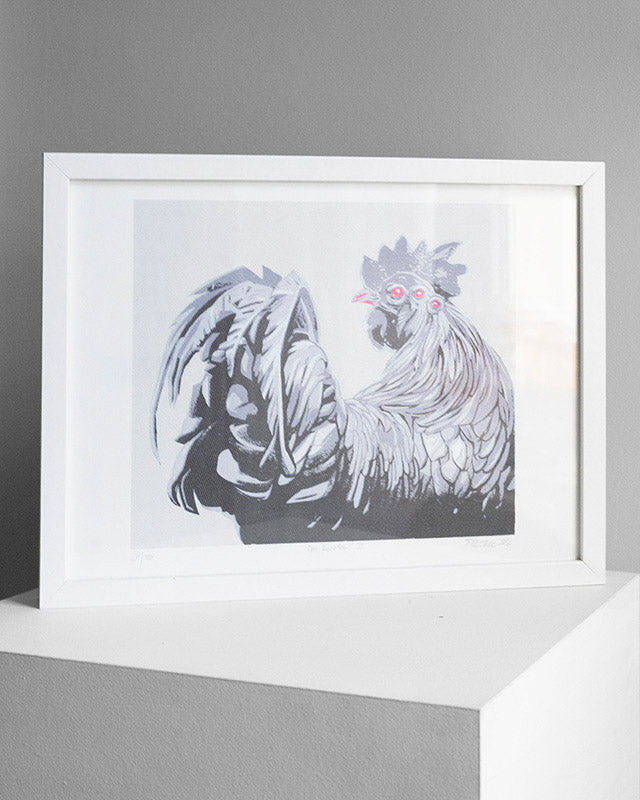 Signed graphic print "The Rooster", limited edition, 2016