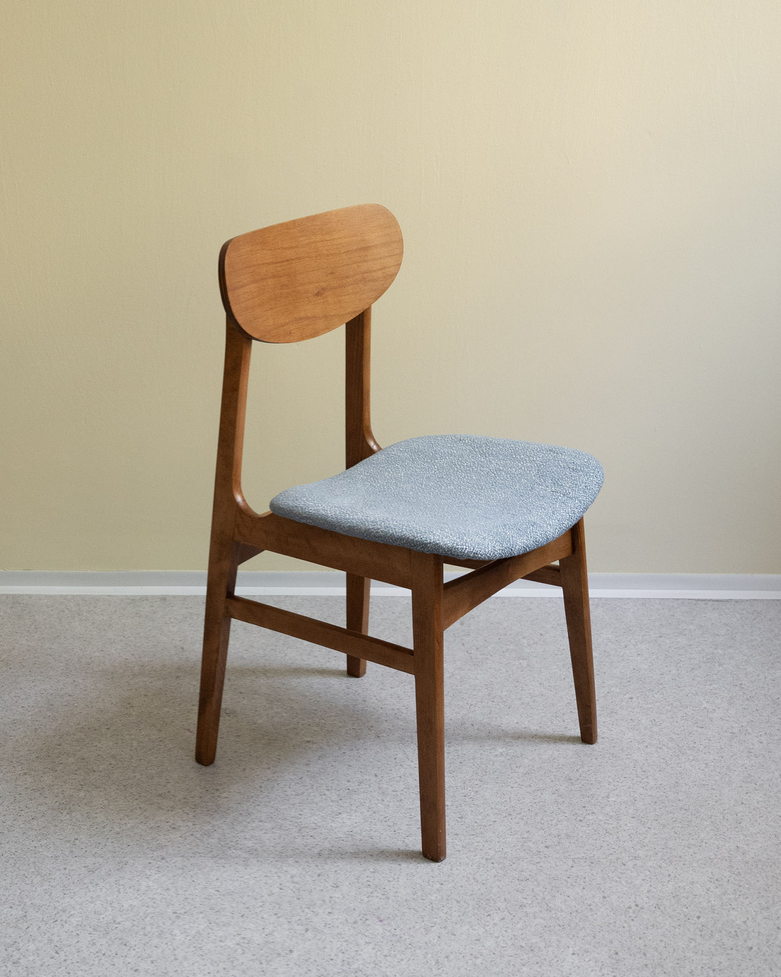 Dánske jedálenské stoličky, teak a koža, 1960s