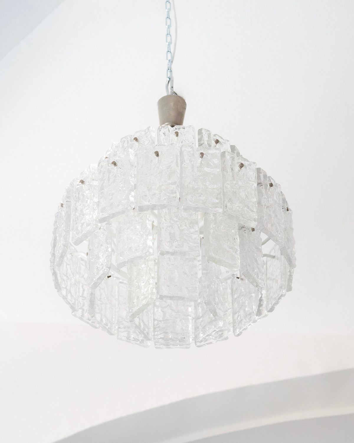 Sklenený luster Hillebrand, 1960s