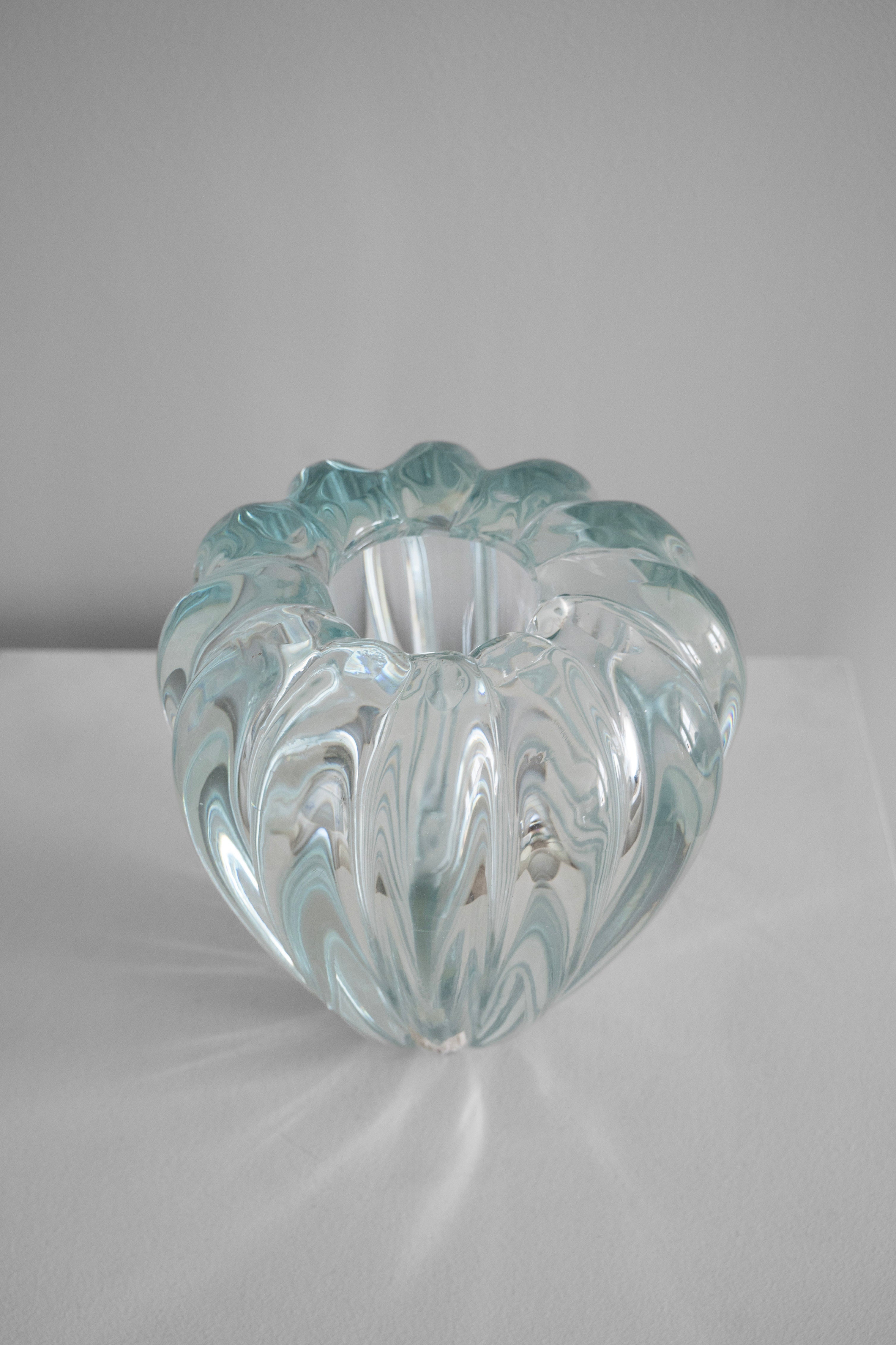 Murano vase "Sommerso a bollicine", author Flavio Poli, stamp Seguso 1940s