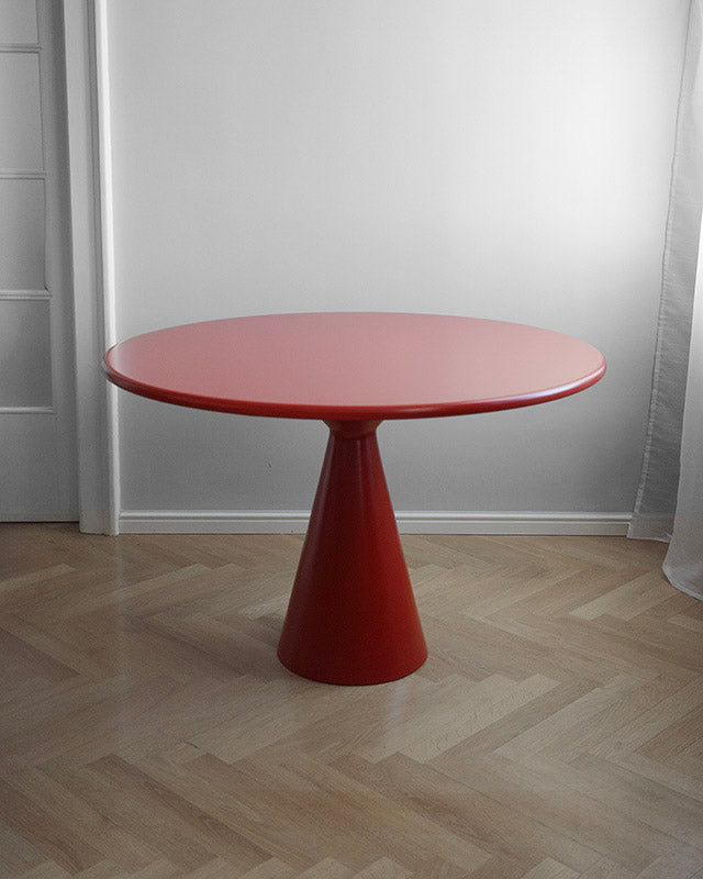 Červený jedálenský stôl Taliansko, 1970s