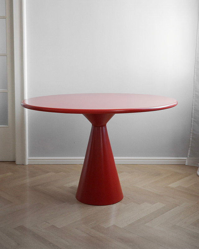 Červený jedálenský stôl Taliansko, 1970s