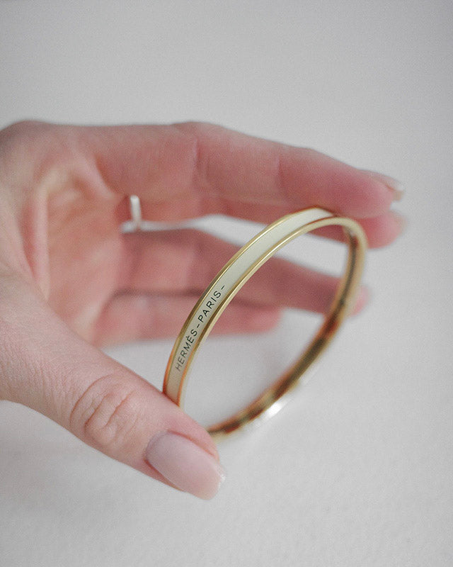 Náramok Hermès Uni, pozlátený, 1990s