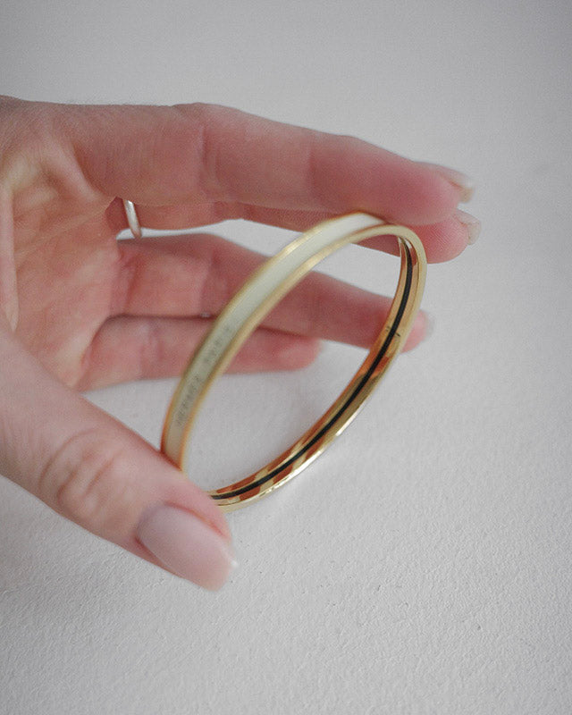 Náramok Hermès Uni, pozlátený, 1990s