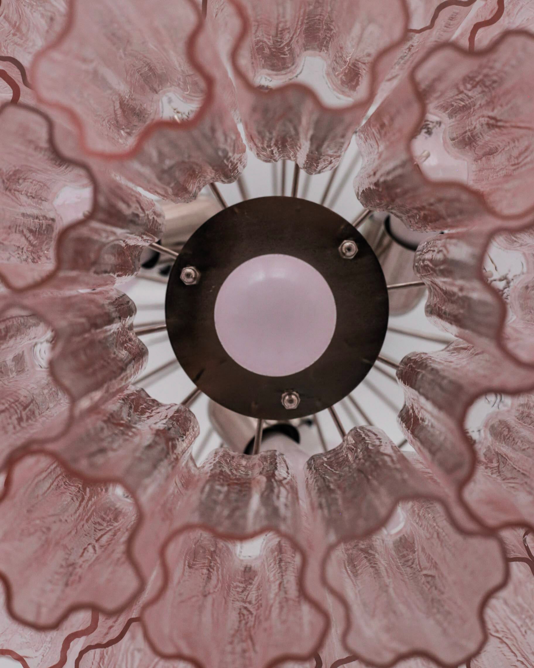Pink Murano glass chandelier