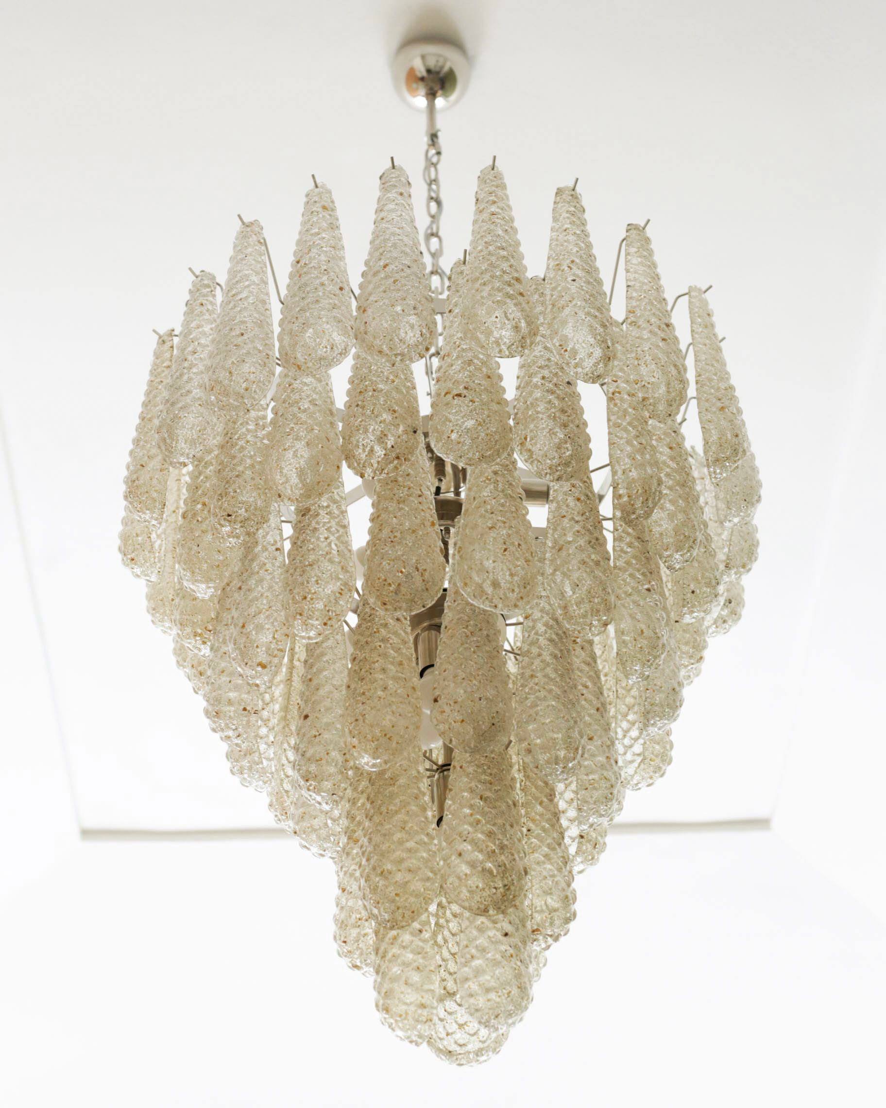 Luster Murano sklo - kvapky ambra