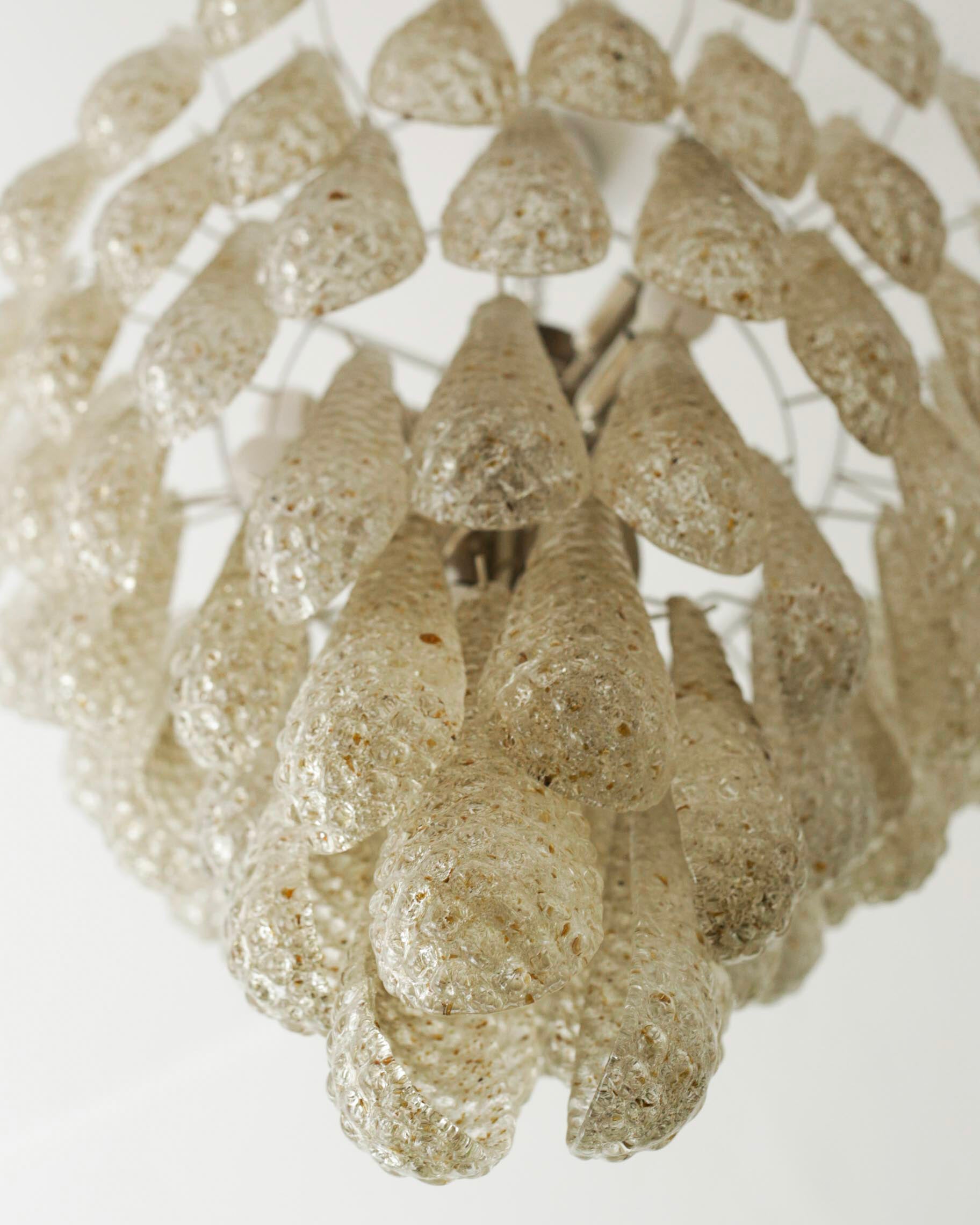 Luster Murano sklo - kvapky ambra