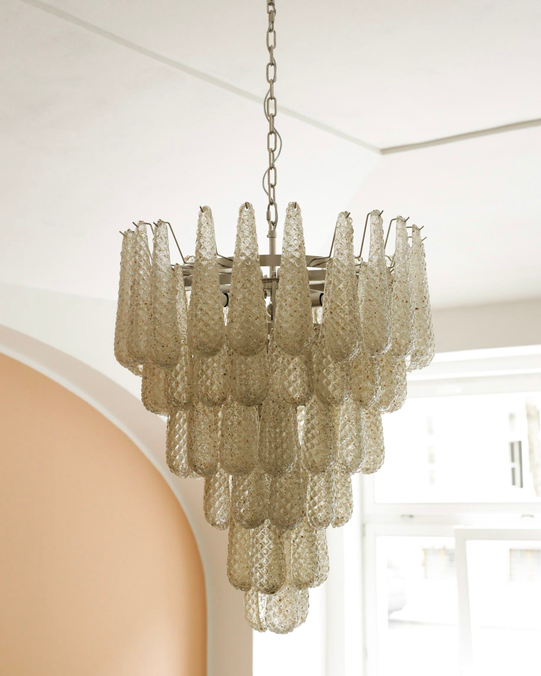 Luster Murano sklo - kvapky ambra